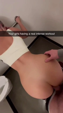 Public gym affair: cheating girlfriend’s passionate encounter with another man porn video